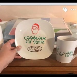 Christmas plate and cup